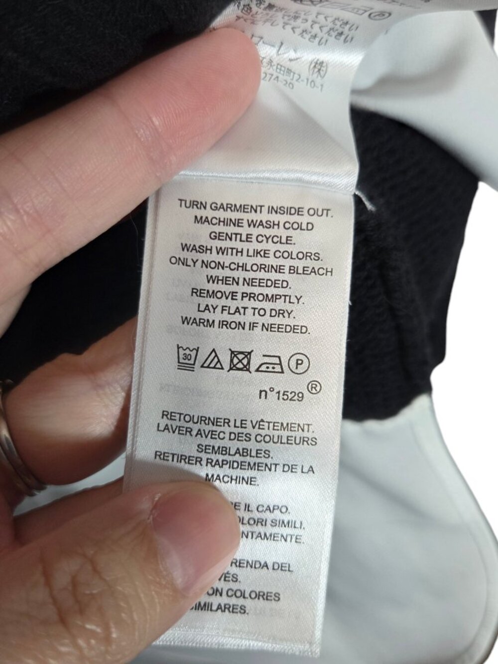 Lauren Ralph Lauren Layered Bullion-Patch Sweater Black Crown Logo Monogram 3X - Picture 10 of 10